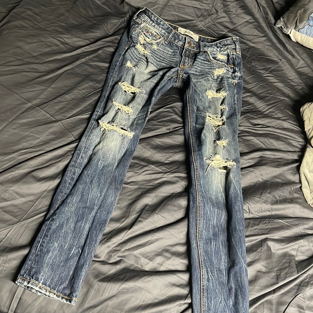 Straight Leg Distressed Hollister Jeans